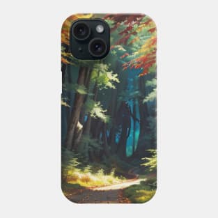 Road in an Autumn Forest Phone Case