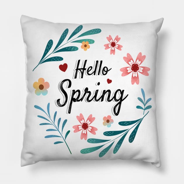 Hallo Spring Pillow by Nadashopwien