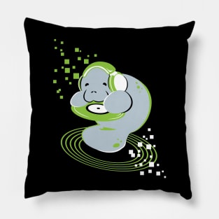 DJ Manatee Pillow