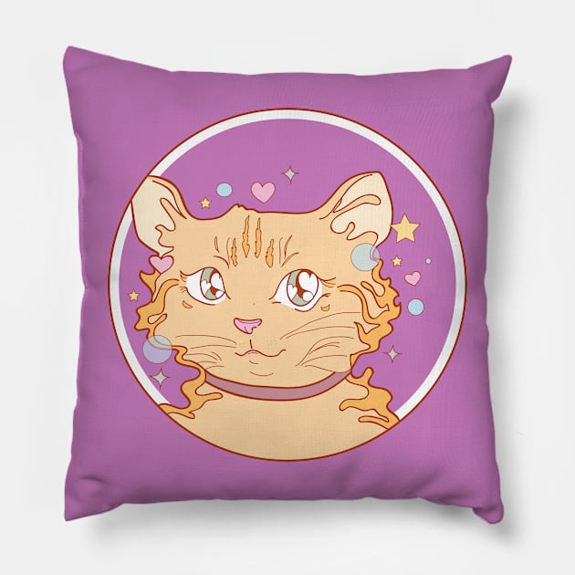 Millicent the cat Pillow by RekaFodor