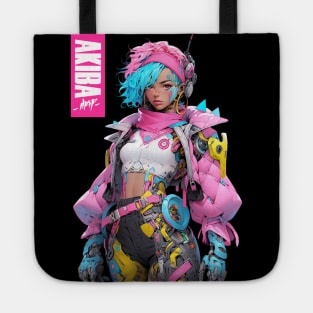 AKIBA DRIP - Bio Cybernetic Anime Waifu ワイフ 005 | FUTURISTIC CYBER HYPER POP ANIME GIRL Tote