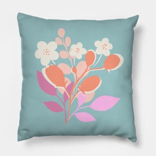 Modern floral bouquet print Pillow