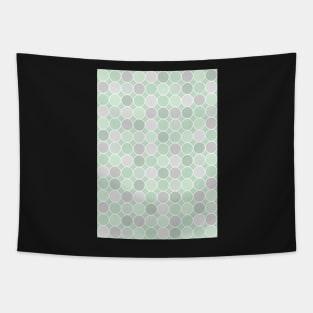 Sage Green and Grey Circles Pattern Tapestry