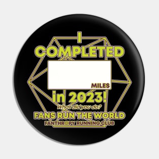 2023 Fans Run the World - Blank Mileage d20 Pin