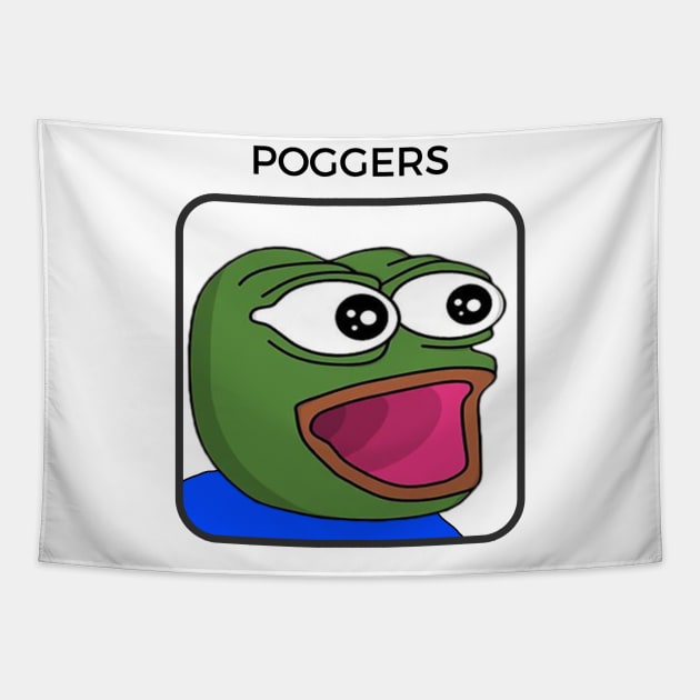 Poggers Pepe Tapestry by Akamo
