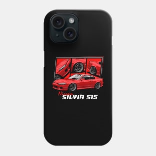Red Nissan Silvia S15, JDM Car Phone Case