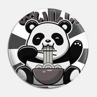 Panda Eating Ramen Pin