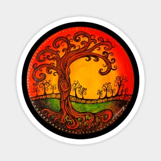 Spooky Halloween Trees Magnet