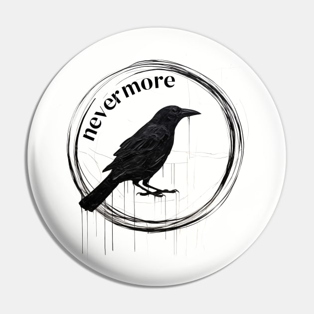 And Quoth the Raven Pin by Avalon Tees