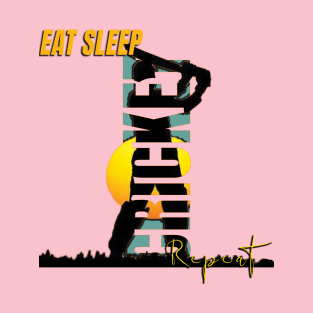 Eat sleep cricket repeat T-Shirt