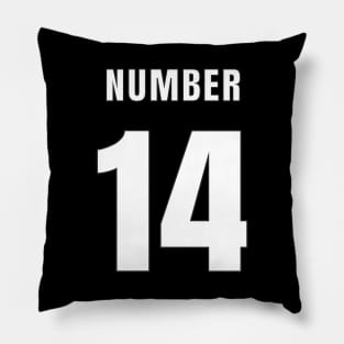 NUMBER 14 FRONT-PRINT Pillow