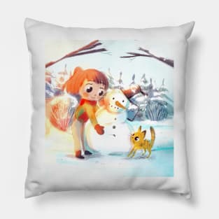 Winter friends Pillow