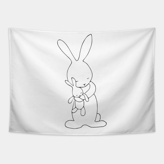 Bunny Luv! Tapestry by amandachenlee