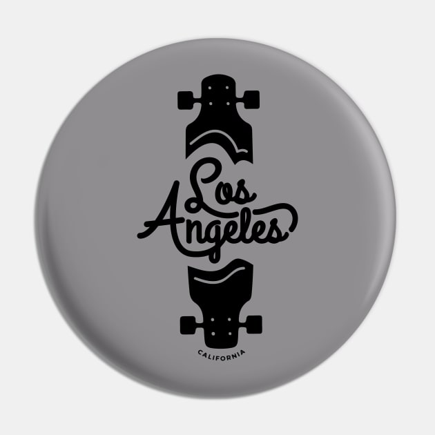 Los Angeles Longboard Pin by luckybengal