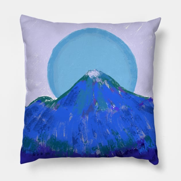 The mountain and the moon Pillow by DiegoCarvalho