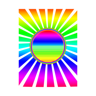 Retro Rainbow Sun T-Shirt