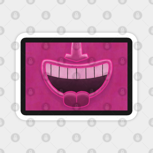 Pink Tiki Smile Mask! Magnet by ErinKantBarnard