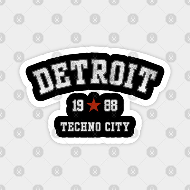 Detroit Techno City 1988 Magnet by Stylecombinator