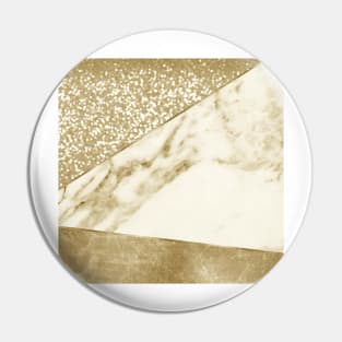 Golden jazz marble Pin