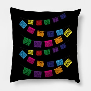 Papel picado mexican banner fiesta handmade party decorations cinco de mayo Pillow