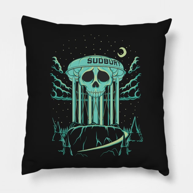 Sudbury Water Tower Pillow by JCoulterArtist