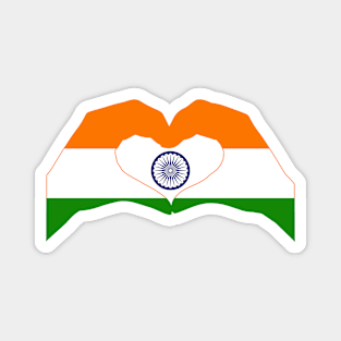 We Heart India Patriot Flag Series Magnet