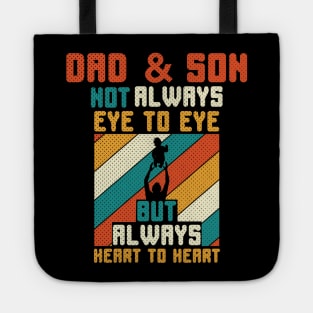 Dad and Son Not Always Eye to Eye Tote