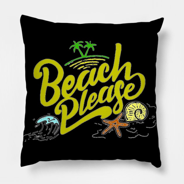 Beach Please Pillow by M2M