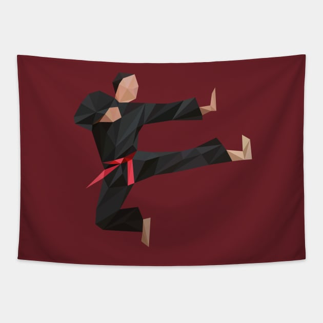 Low Poly Karate Tapestry by DigitalShards