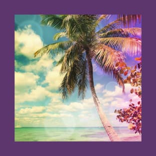 Prismatic Palm Tree on Isla Saona, Dominican Republic T-Shirt