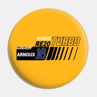 Rene Arnoux Renault Turbo F1 Pin