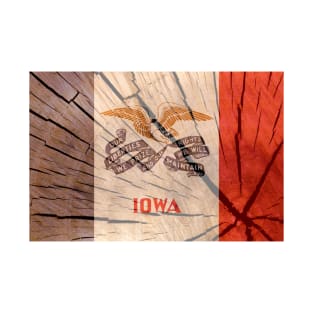 Wood Flag of Iowa T-Shirt