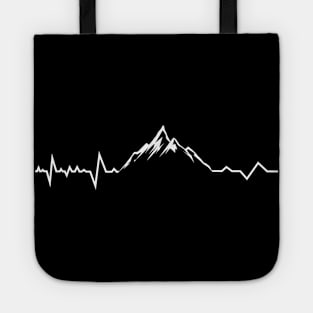 Mountain Heartbeat Hiking Travel Camping Hiker Tote