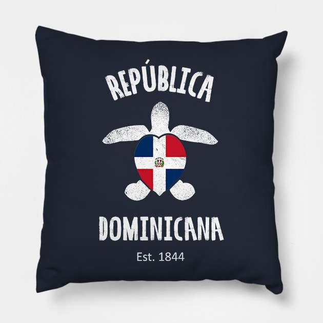 Dominican Republic Sea Turtle 1844 Pillow by French Salsa