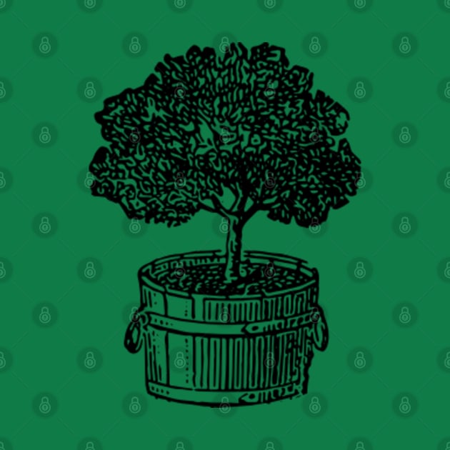 Tree in a Barrel Vintage Graphic by penandinkdesign@hotmail.com
