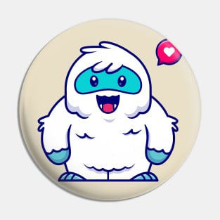 Cute Yeti Cartoon Pin