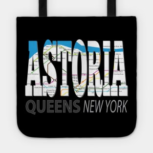 Fun Cool Astoria Queens New York with Subway Map NYC Tote
