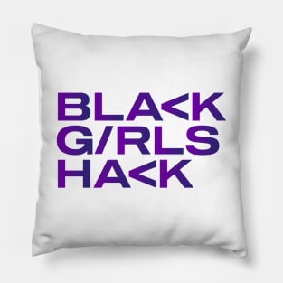 Black Girls Hack Text Logo Pillow