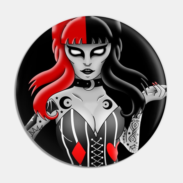 Nova - Mistress of Macabre Pin by Paranoia Prints