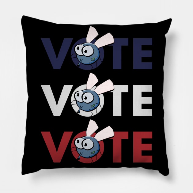 Fly Vote - Vice Presidential Election Debate Pillow by dokgo
