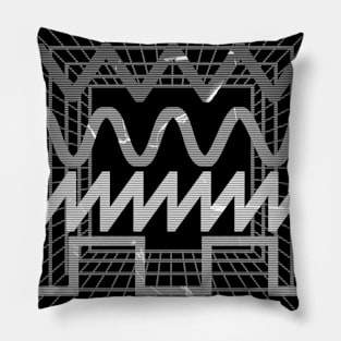 SYNTHESIZER WAVEFORMS #9 FATWAVES MONOCOLOR Pillow