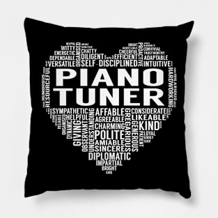 Piano Tuner Heart Pillow