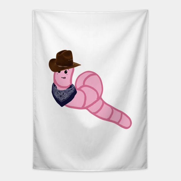 worm (cowboy) Tapestry by mystudiocreate