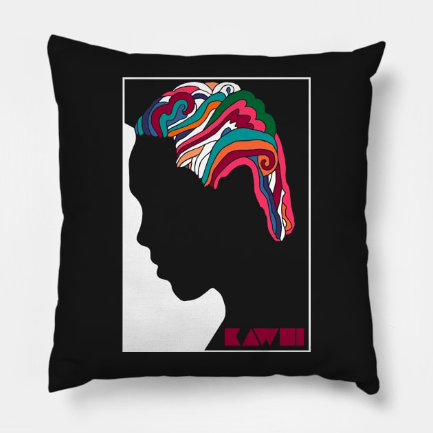 Kawhi Goes Electric (Black Variant) Pillow by calebjsaenz