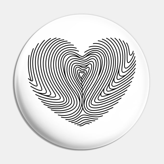 Finger printing heart black colour Pin by sheelashop