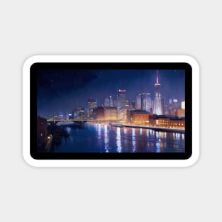 Night Cityscape Magnet