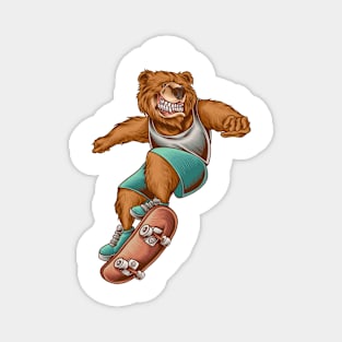 Bear Skate Magnet