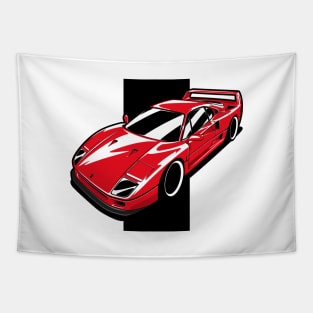 Red F40 Classic Supercar Tapestry