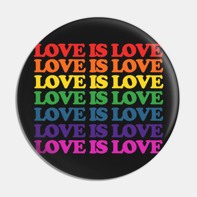 Love is Love rainbow Pin by bubbsnugg