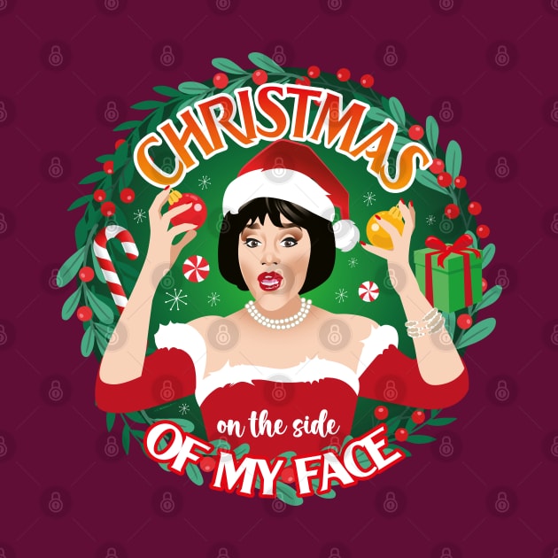 Christmas on the side of my face by AlejandroMogolloArt